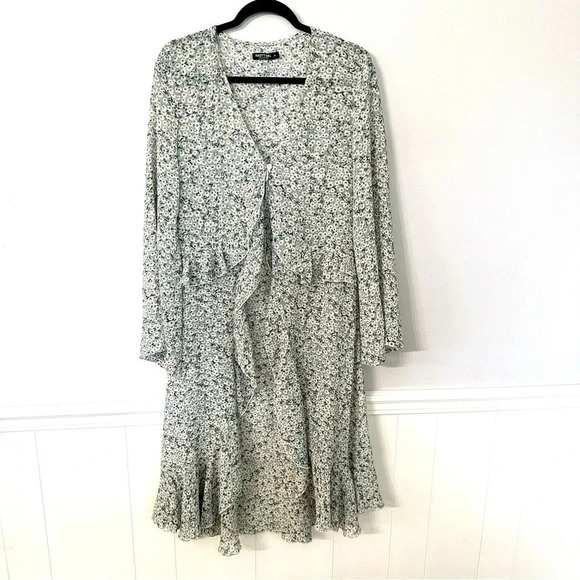 Nasty Gal Women's 3/4 Sleeve Sheer Single Button Daisy Floral Kimono Size M GUC - Picture 2 of 11
